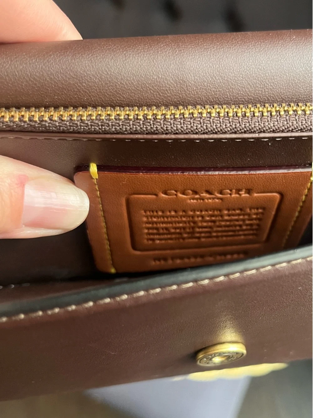 Coach Evie Long Wallet with Chain | Maple Brown - Picture 8 of 8